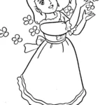 coloriage Princesse Sarah a dessiner en ligne