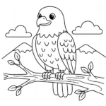 coloriage Pygargues à Tête Blanche pour enfant de 7 ans