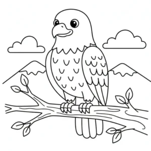 coloriage Pygargues à Tête Blanche pour enfant de 7 ans