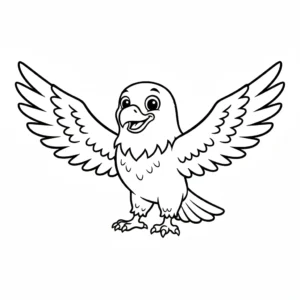 coloriage Pygargues à Tête Blanche gratuit à imprimer