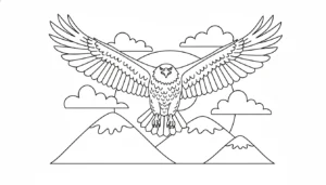 coloriage Pygargues à Tête Blanche pour enfant de 10 ans