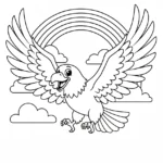 coloriage Pygargues à Tête Blanche educatif pour enfant