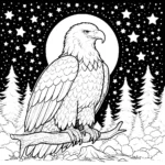 a imprimer coloriage Pygargues à Tête Blanche gratuit
