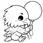 imprimer coloriage Pygargues à Tête Blanche pour enfant