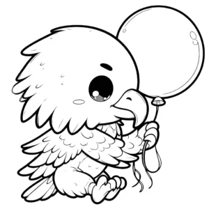 imprimer coloriage Pygargues à Tête Blanche pour enfant