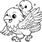 coloriage Pygargues à Tête Blanche pour enfants à imprimer