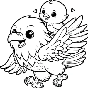 coloriage Pygargues à Tête Blanche pour enfants à imprimer