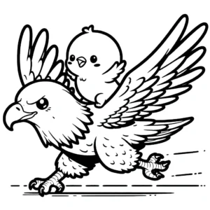 coloriage Pygargues à Tête Blanche gratuit pour enfants