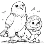 coloriage Pygargues à Tête Blanche et dessin a imprimer
