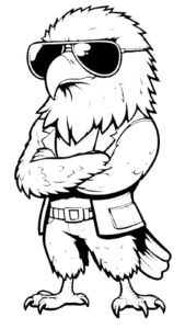 coloriage Pygargues à Tête Blanche gratuit en ligne
