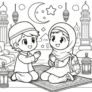 coloriage Ramadan à imprimer pour enfant de 2 ans