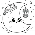 coloriage Ramadan à imprimer pour enfant de 6 ans