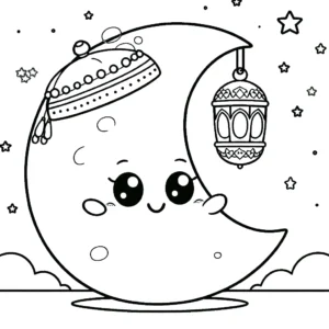 coloriage Ramadan à imprimer pour enfant de 6 ans