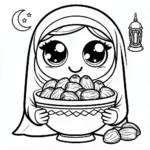 coloriage Ramadan à imprimer pour enfant de 6 ans
