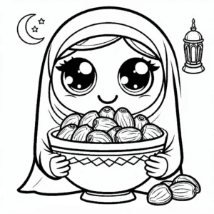 coloriage Ramadan à imprimer pour enfant de 6 ans