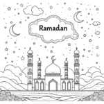 coloriage Ramadan à imprimer pour enfant de 8 ans