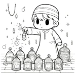 coloriage Ramadan à imprimer pour enfant de 7 ans