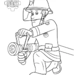 coloriage Sam Le Pompier a dessiner en ligne