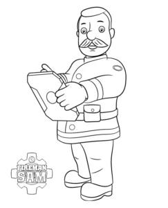 coloriage Sam Le Pompier a dessiner et imprimer