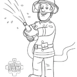 coloriage Sam Le Pompier à imprimer pdf