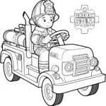 coloriage Sam Le Pompier a dessiner et imprimer