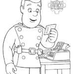 coloriage Sam Le Pompier a imprimer