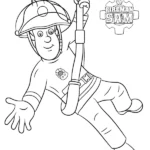coloriage Sam Le Pompier pour enfants a imprimer