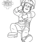 coloriage Sam Le Pompier pour enfant a imprimer gratuit