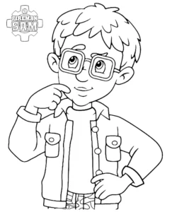 coloriage Sam Le Pompier a dessiner et imprimer