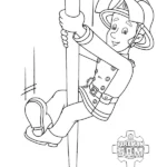 coloriage Sam Le Pompier à imprimer pour enfant de 12 ans