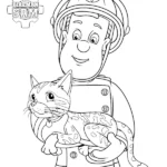 coloriage Sam Le Pompier d