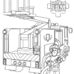 coloriage Sam Le Pompier gratuit pour enfants
