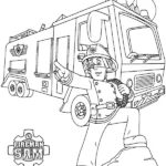 coloriage Sam Le Pompier à imprimer pdf