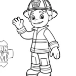 coloriage Sam Le Pompier a imprimer