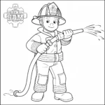 coloriage Sam Le Pompier pour enfant de 7 ans
