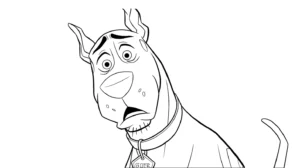 coloriage Scooby Doo et découpage à imprimer