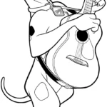 coloriage Scooby Doo pour enfant de à imprimer