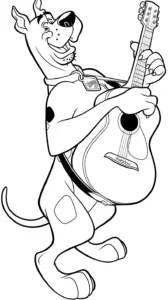 coloriage Scooby Doo pour enfant de à imprimer