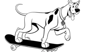 coloriage Scooby Doo pour enfant de 10 ans