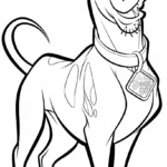 coloriage Scooby Doo à imprimer kawaii