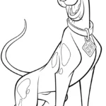 coloriage Scooby Doo pour enfant de 3 ans