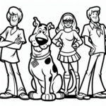 coloriage Scooby Doo pour enfant de 10 ans