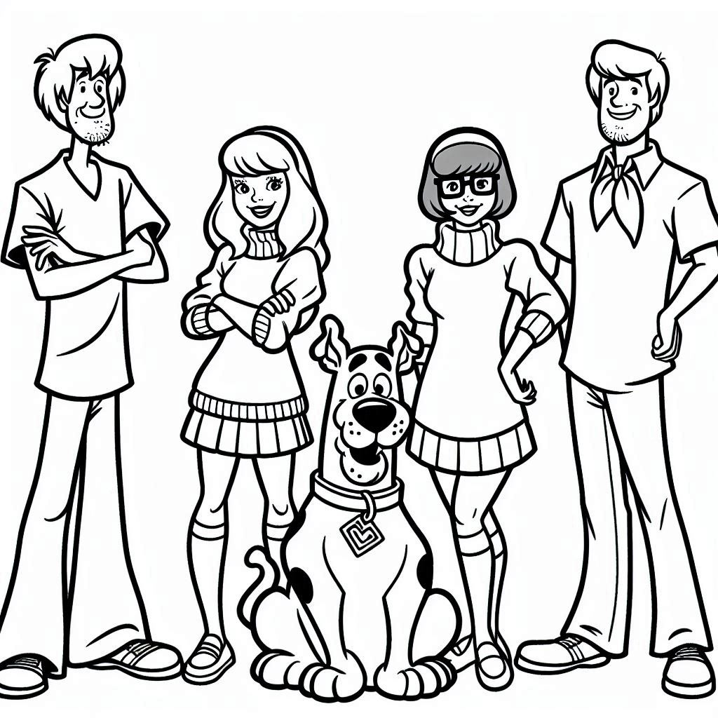 Tranh tô màu Scooby Doo