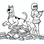 coloriage Scooby Doo a imprimer pour enfant de 4 ans