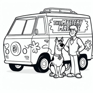 coloriage Scooby Doo pour enfant de 6 ans