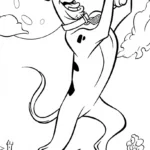 coloriage Scooby Doo à imprimer pour enfant de 9 ans