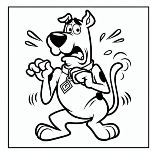 coloriage Scooby Doo pour enfant de à imprimer