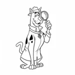 coloriage Scooby en détective pour bebe a imprimer