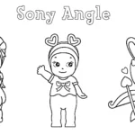 coloriage Sonny Angle et découpage à imprimer