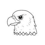 coloriage Tête d’aigle en gros plan à imprimer pdf gratuit